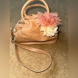 Genuine Leather Talbots Floral Shoulder Bag